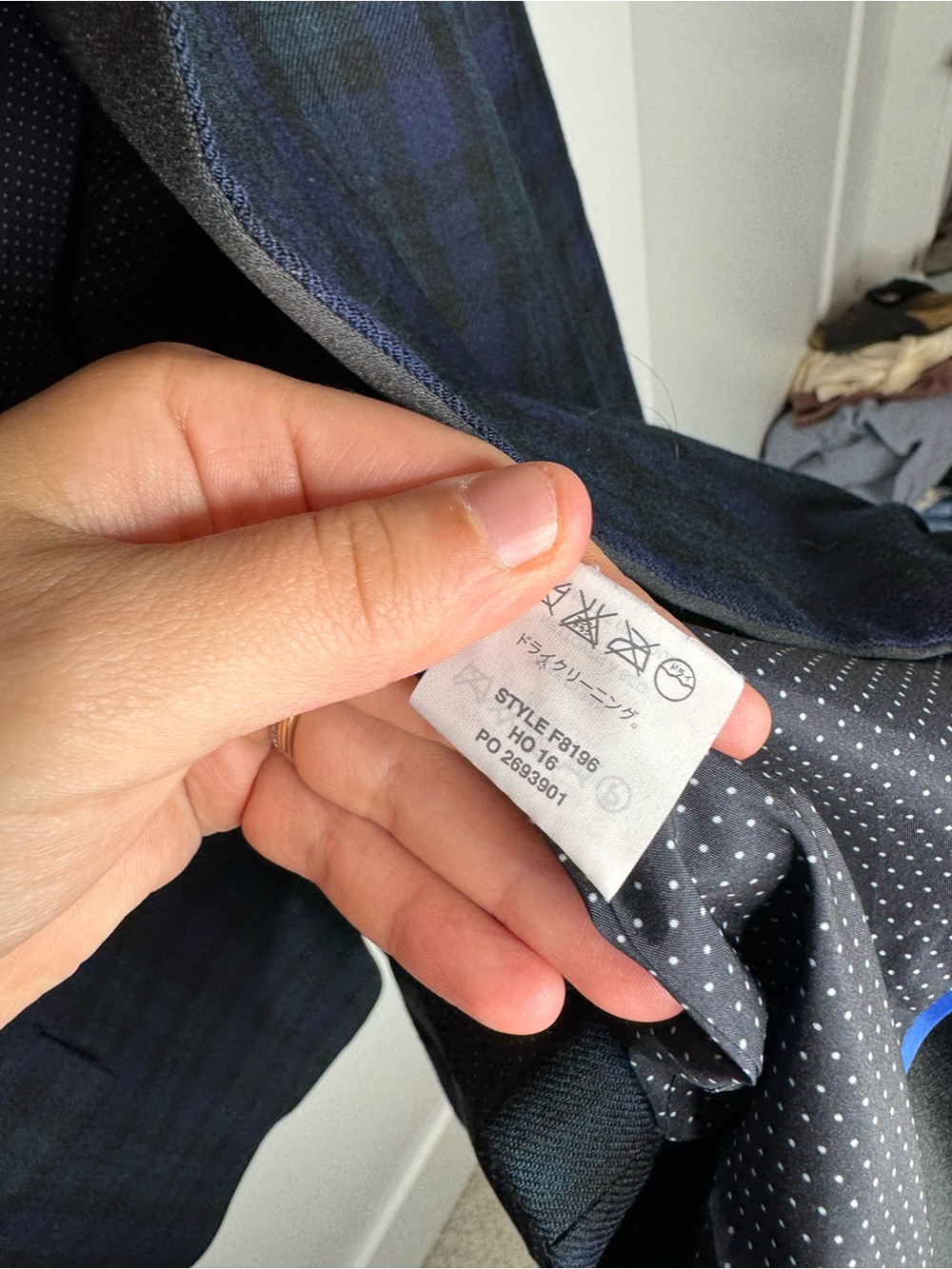 Jcrew Regent 100% Wool Blazer Jacket Plaid Print Black Size 4 - Picture 5 of 6